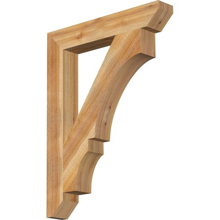 Ekena Millwork Balboa Slat Rough Sawn Bracket, Western Red Cedar, 4"W x 26"D x 34"H BKT04X26X34BOA06RWR
